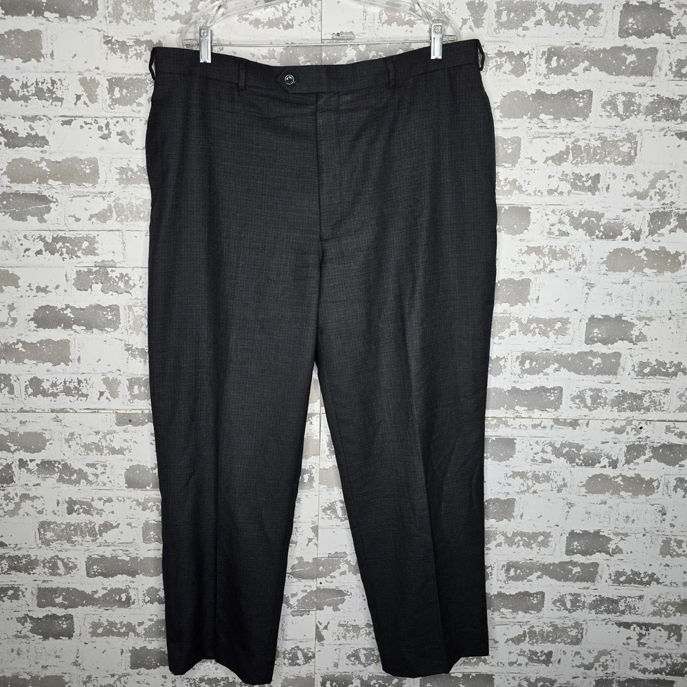 Jos A Bank 2 Piece Suit Gray‎ Wool 2 Button Center Vent 46R Slim Fit Pants 38x28